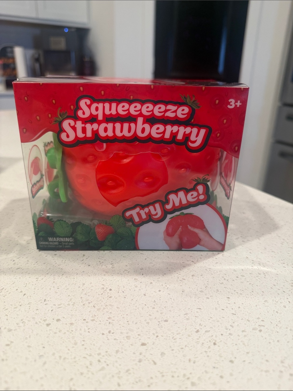 Strawberry Squeezee Squishy Toy - Red